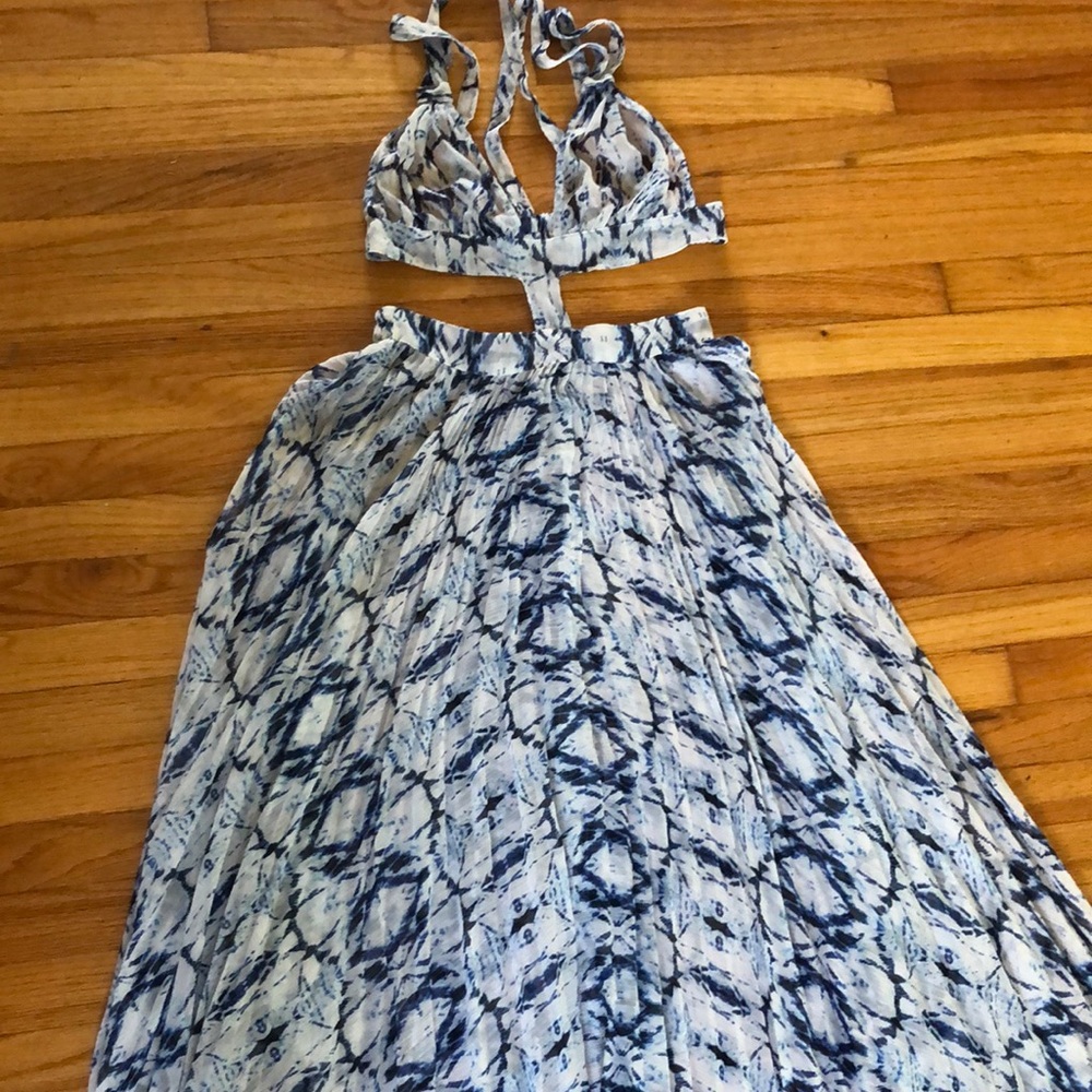 Flowy semi sheer goddess dress